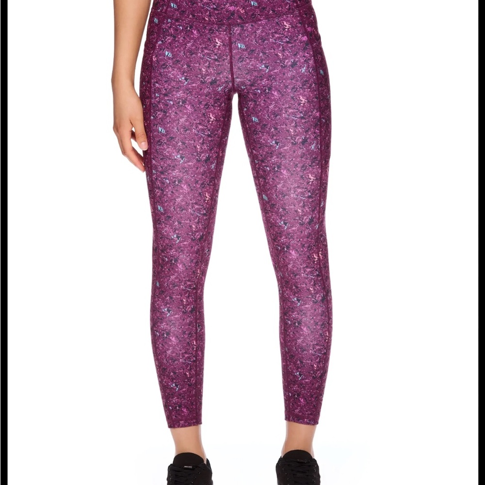 Reebok Purple Speckled Compression Leggings
